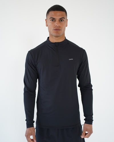 Capo Active Performance 1/4 Zip Top - Black
