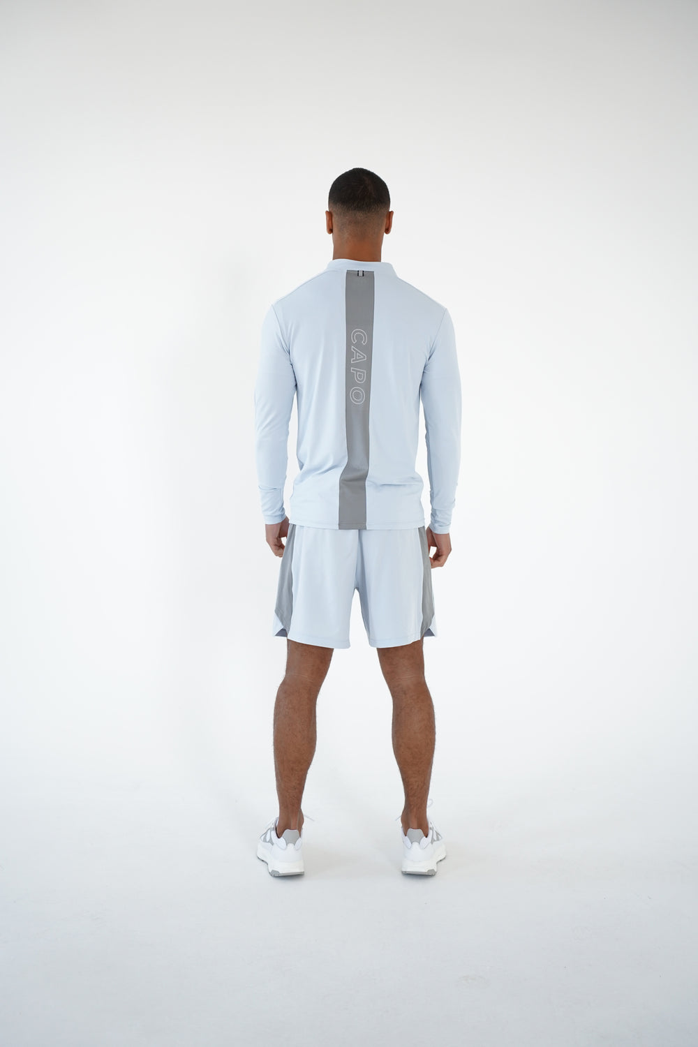 Capo Active Performance 1/4-Reißverschluss-Oberteil - Hellblau