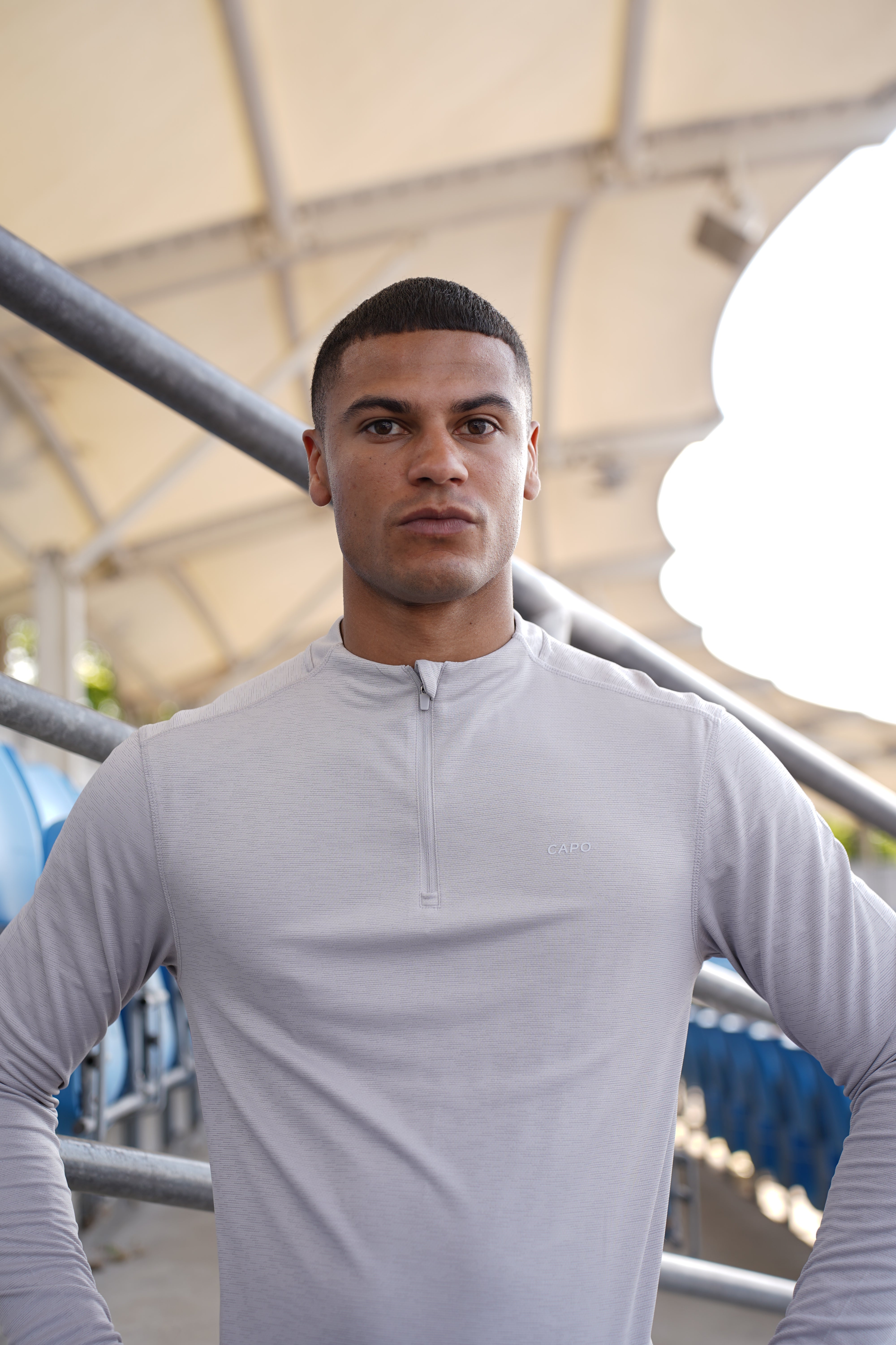 Capo Active Core 1/4 Zip Top - Light Grey