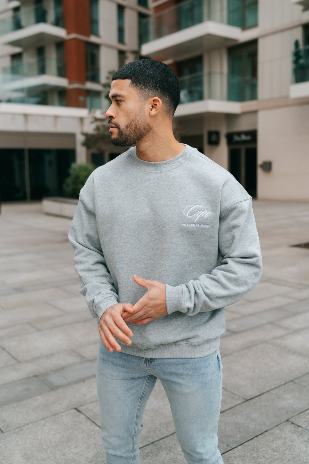 Capo International Pullover - Graumeliert