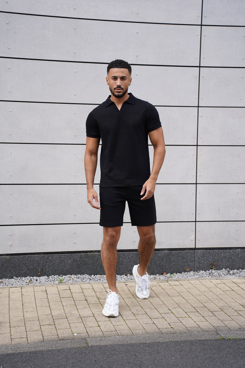 Capo Jersey Slub Shorts - Black