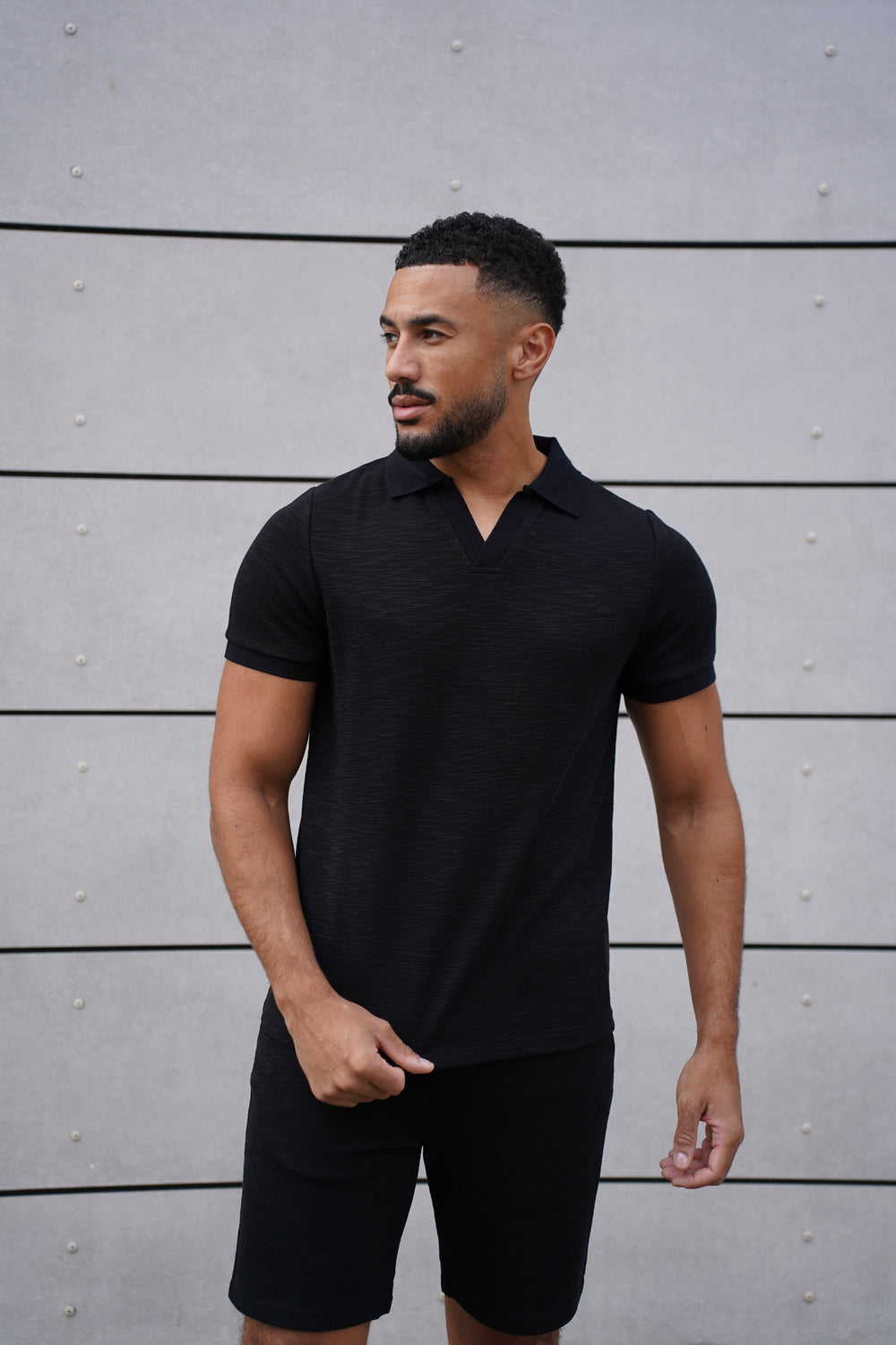 Capo Jersey Slub Shorts - Black