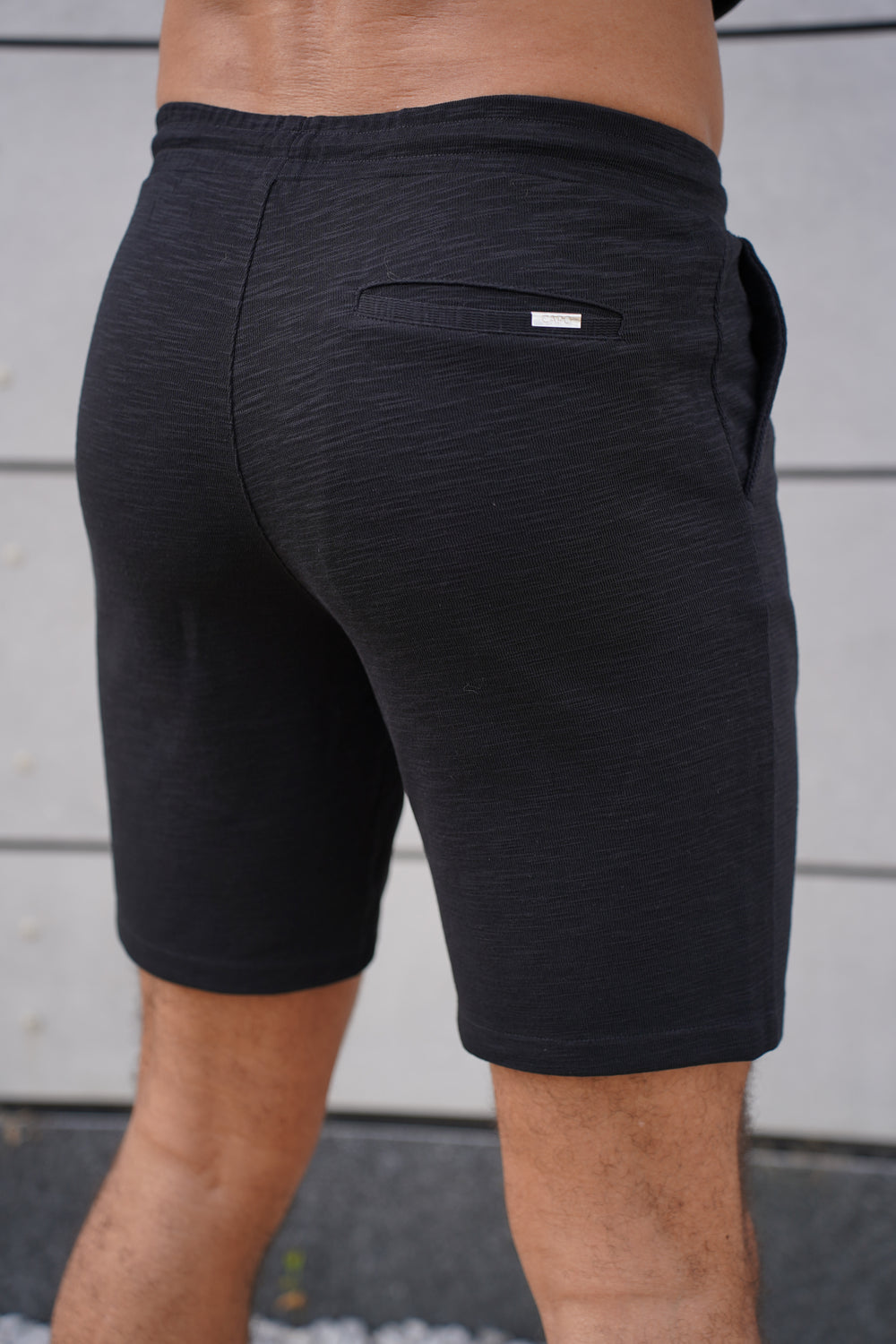 Capo Jersey Slub Shorts - Black