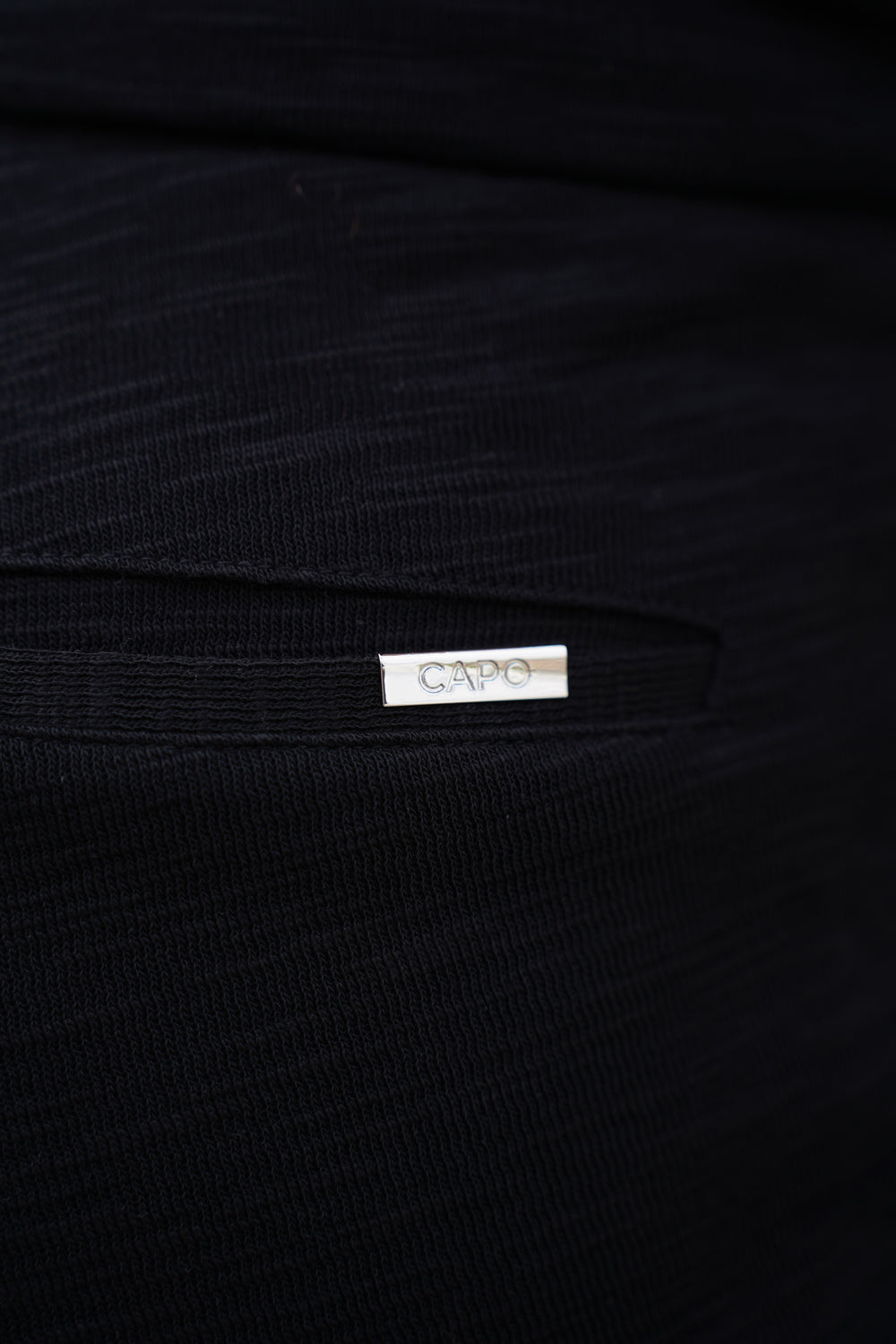 Capo Jersey Slub Shorts - Black