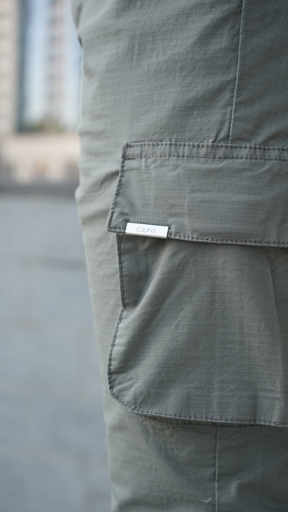 Capo Elasticated Cargo Trouser - Light Grey