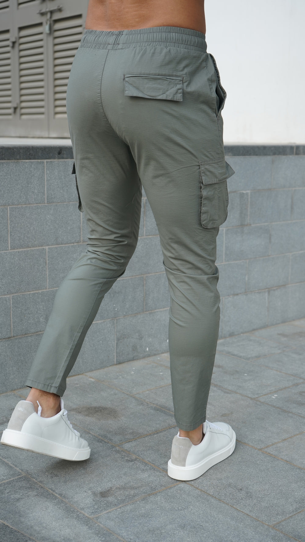 Capo Elasticated Cargo Trouser - Light Grey