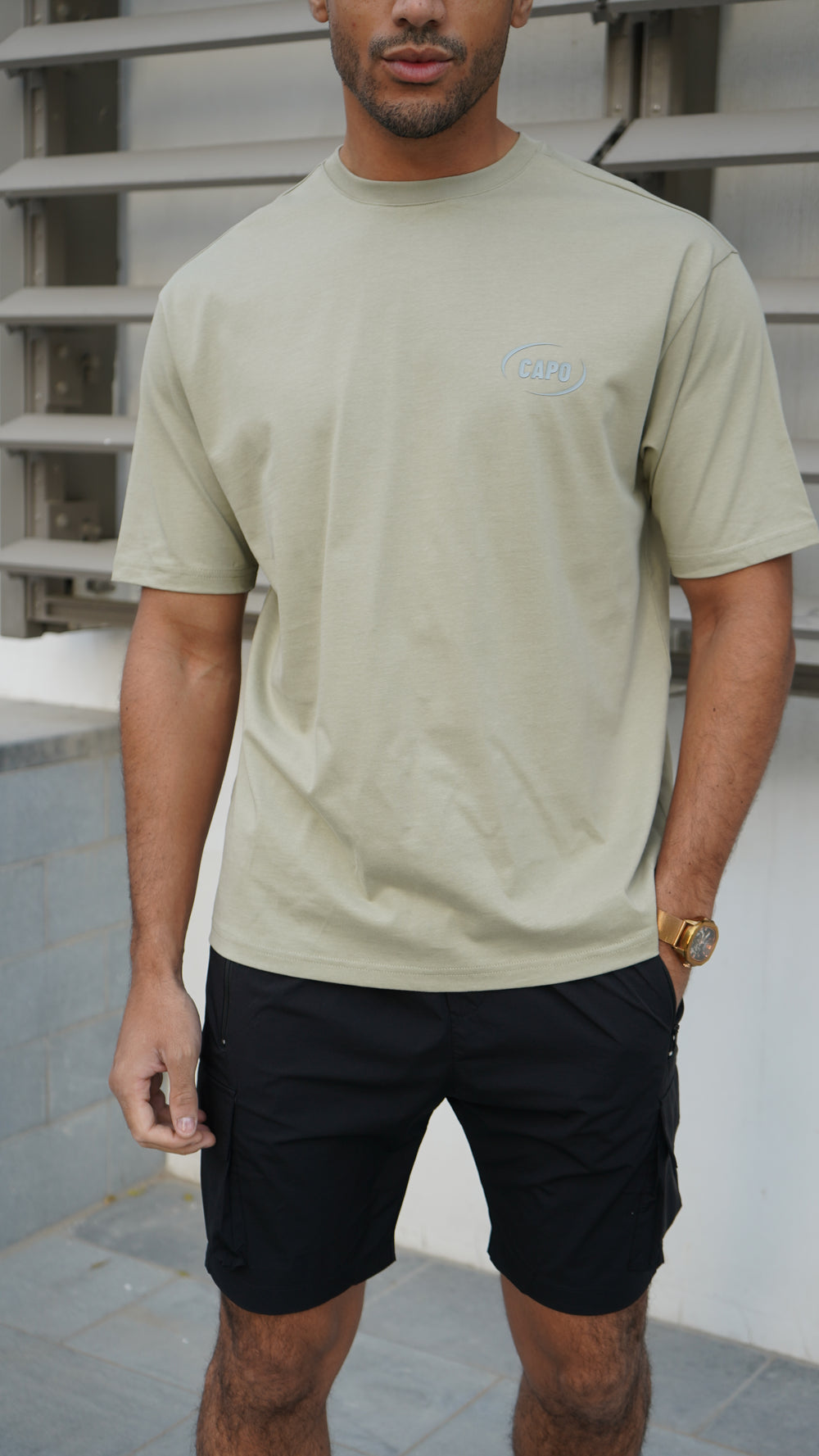 Capo Club Circular Print T-Shirt - Sage Green