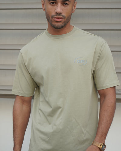 Capo Club Circular Print T-Shirt - Sage Green