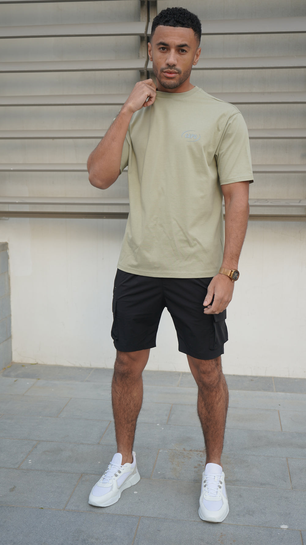 Capo Club Circular Print T-Shirt - Sage Green