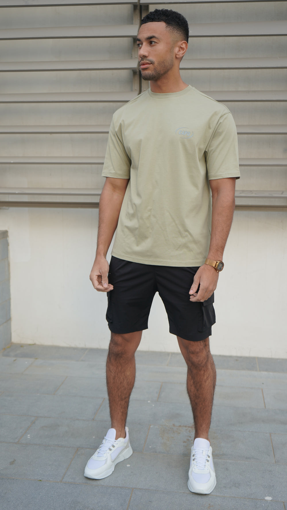 Capo Club Circular Print T-Shirt - Sage Green