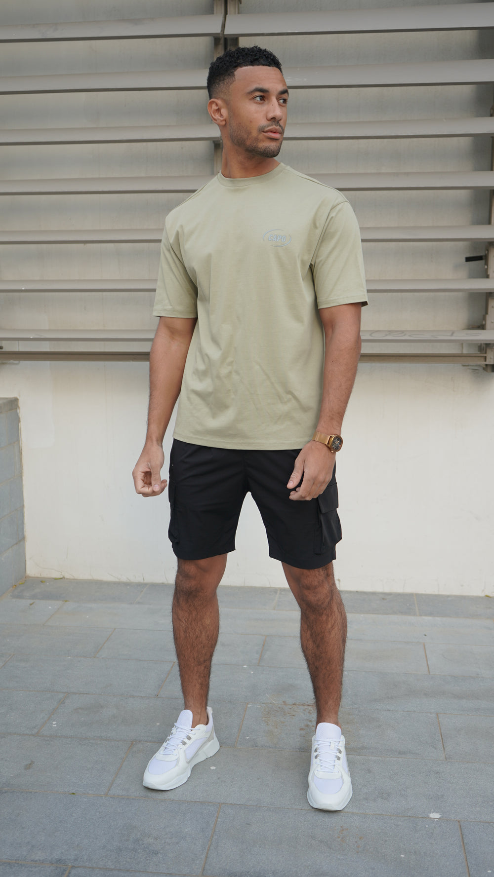 Capo Club Circular Print T-Shirt - Sage Green