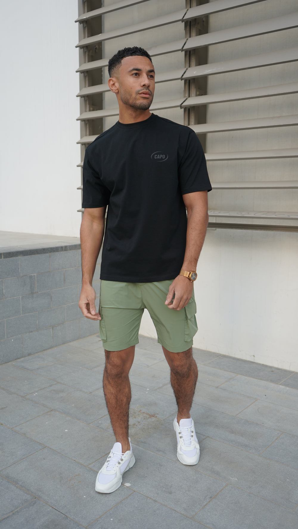 Capo Club Circular Print T-Shirt - Black