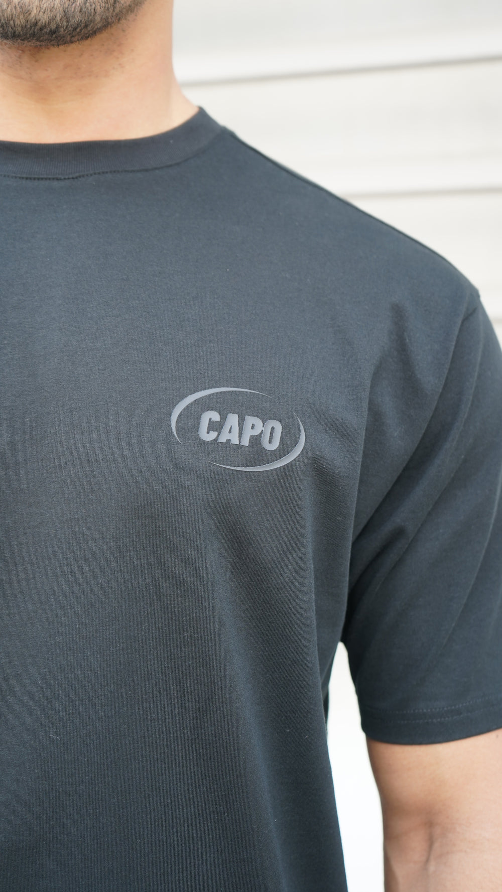Capo Club Circular Print T-Shirt - Black