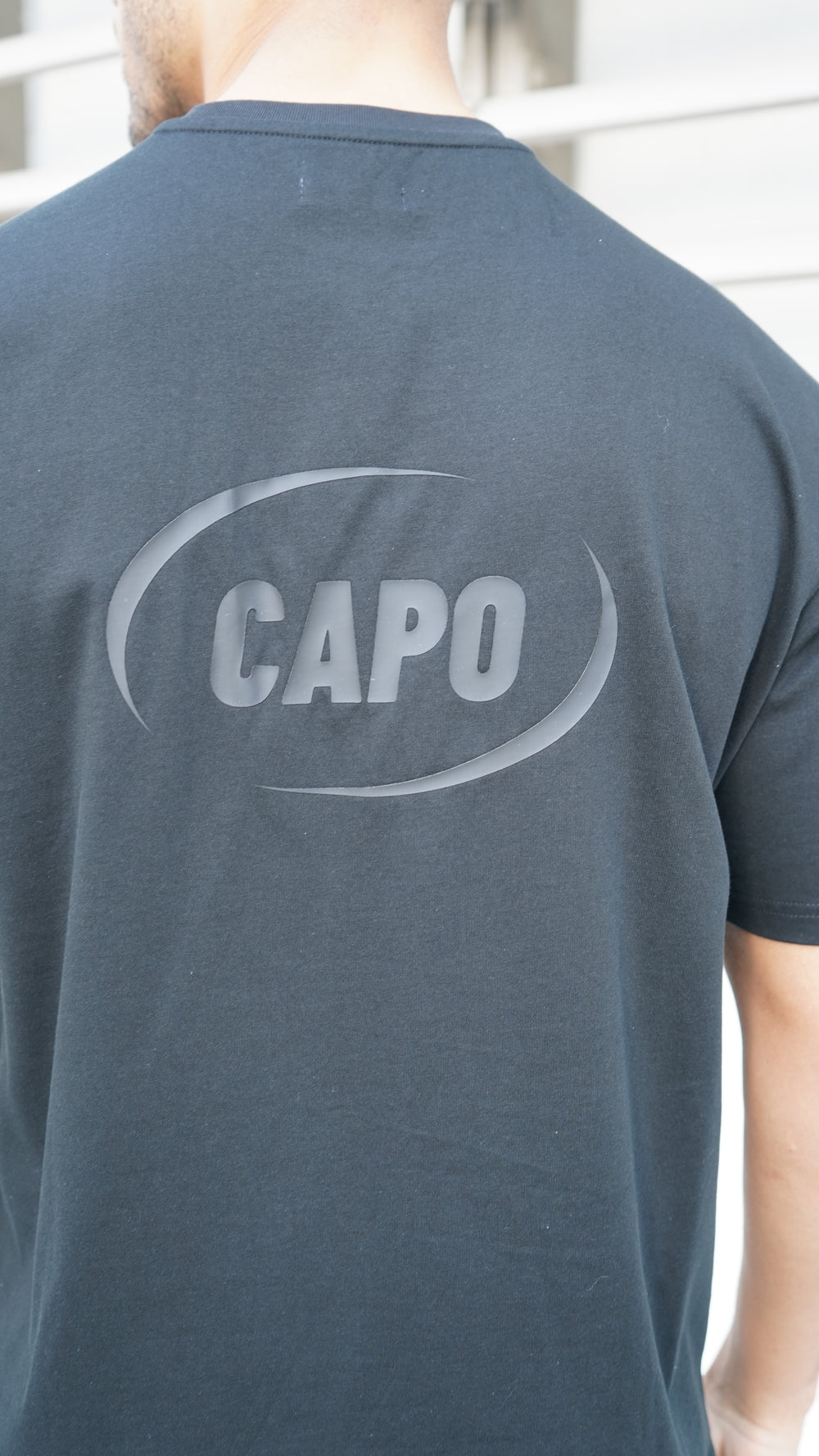 Capo Club Circular Print T-Shirt - Black
