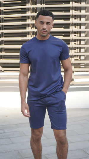 Capo TEXTURED BEAD T-Shirt - Navy