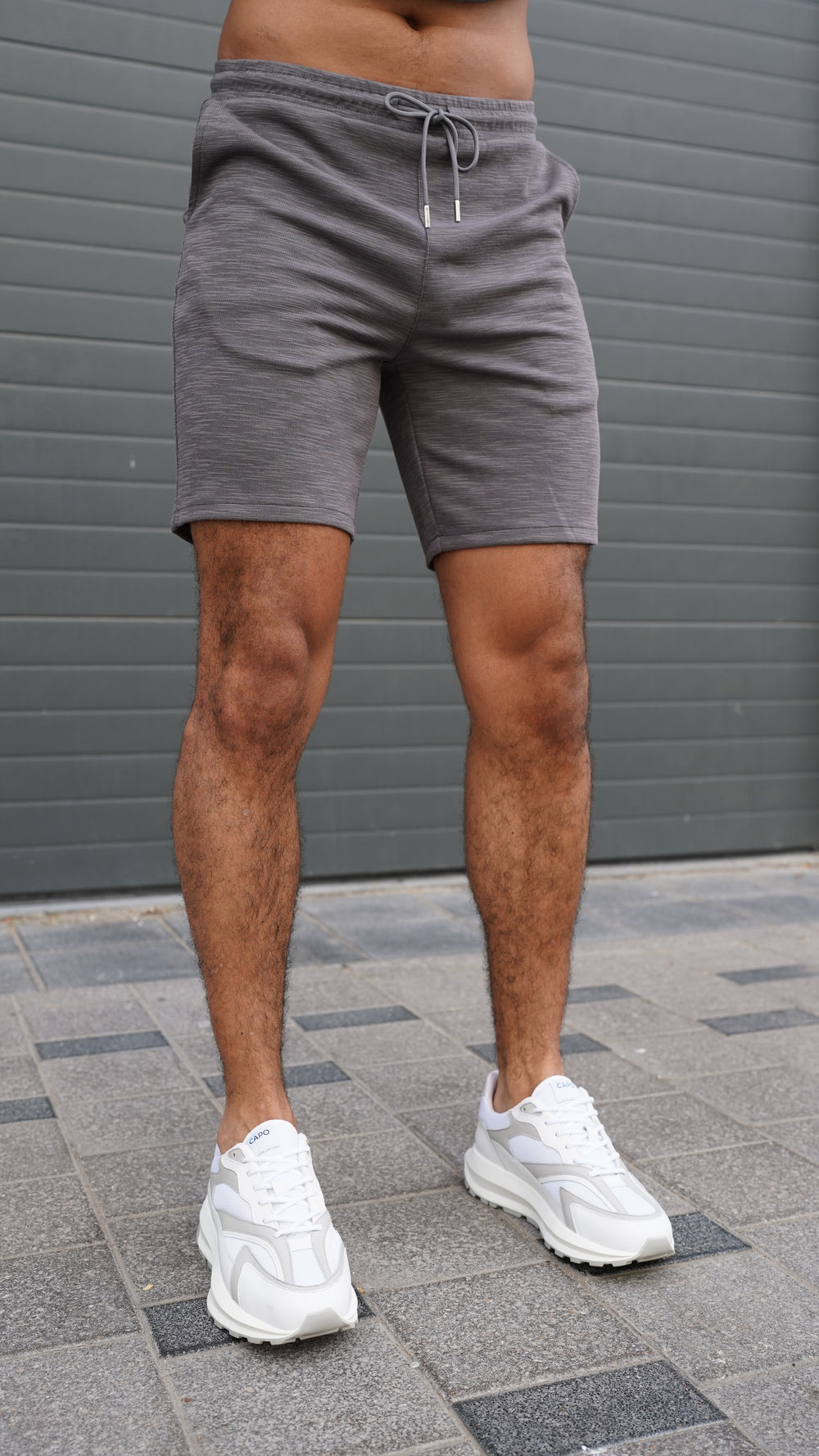Capo Jersey Slub Shorts - Charcoal