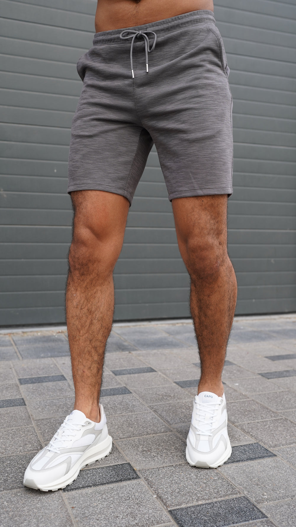 Capo Jersey Slub Shorts - Charcoal