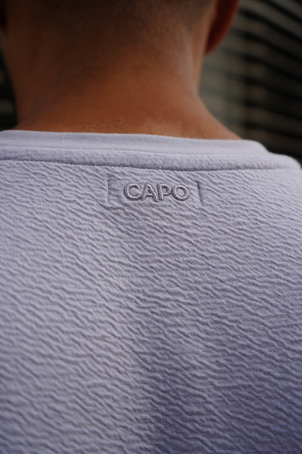 Capo Textured Co-ord T-Shirt - Slate Blue