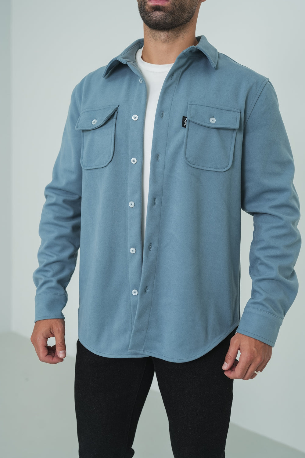 Capo Elliot Overshirt - Slate Blue