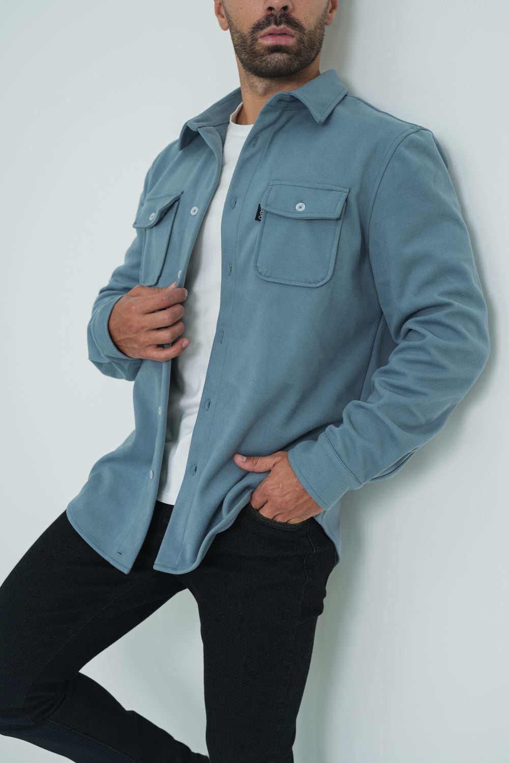Capo Elliot Overshirt - Slate Blue