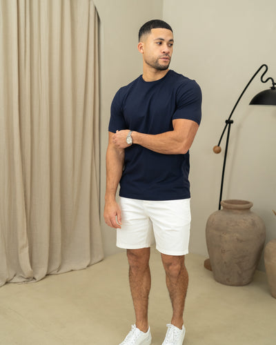 Capo Crew Neck Every Day Cotton T-Shirt - Navy