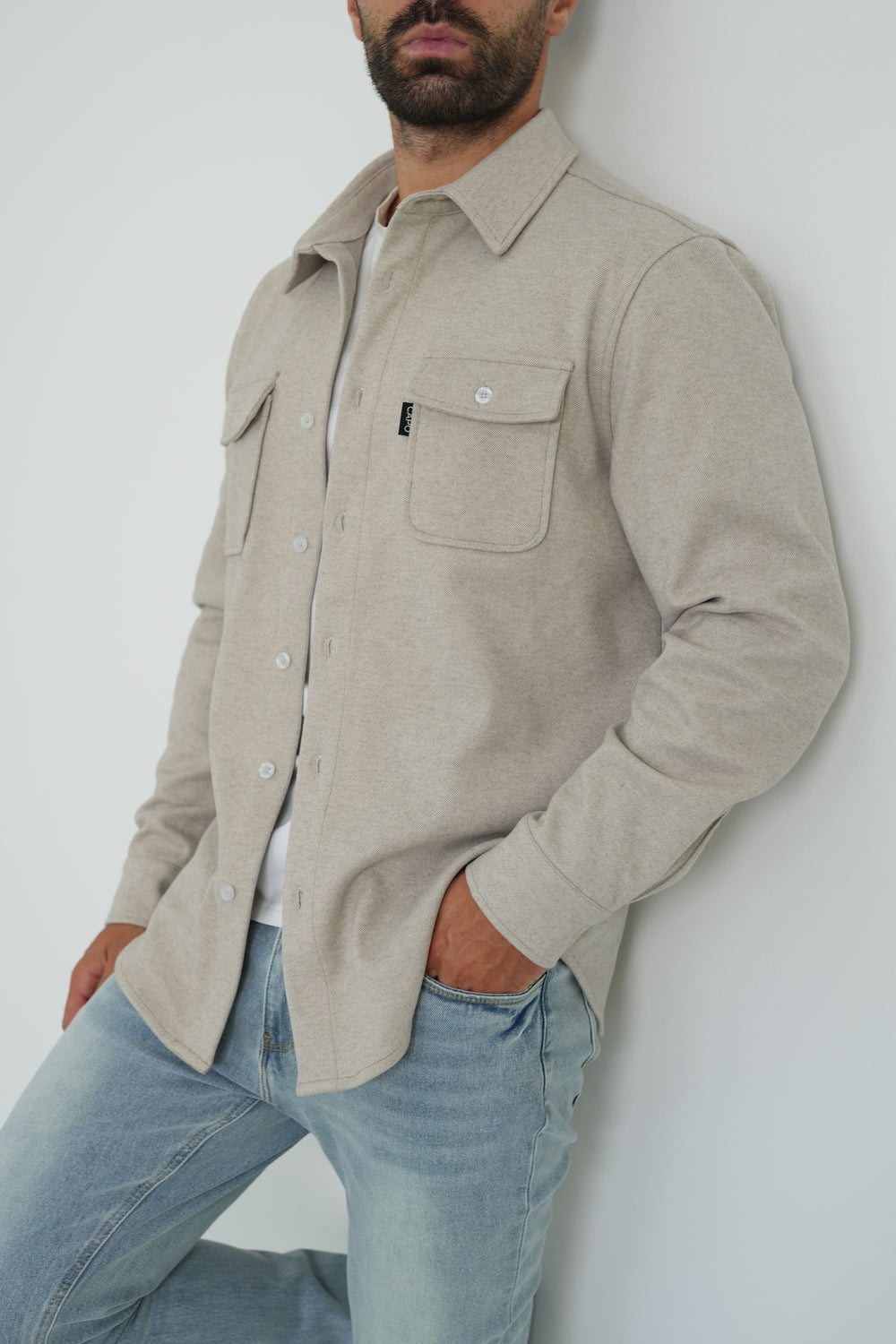 Capo Elliot Overshirt - Beige