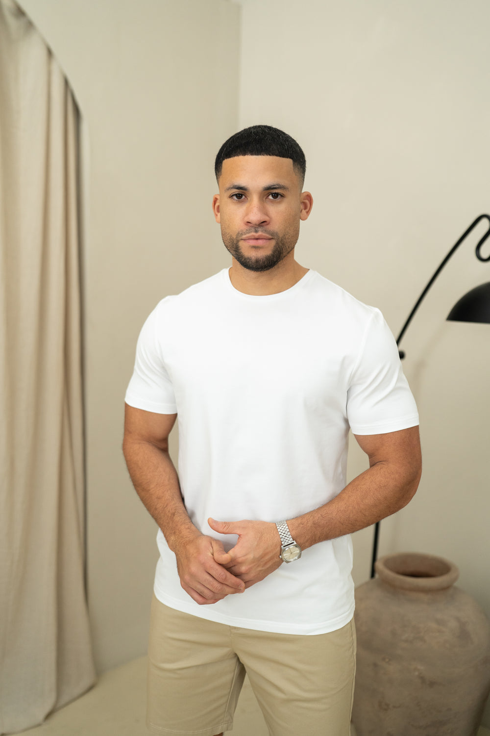 Capo Crew Neck Every Day Cotton T-Shirt - White