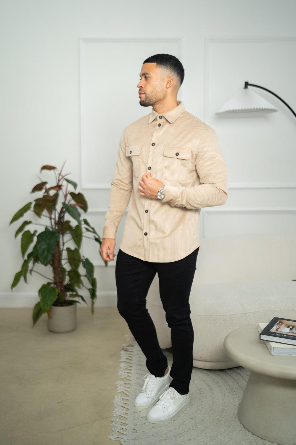 Capo Corduroy Overshirt - Stone