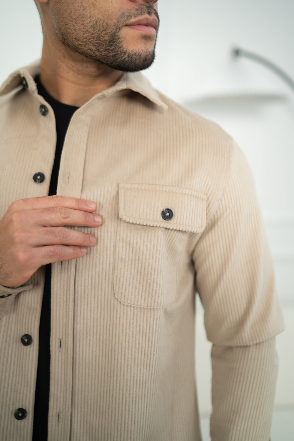 Capo Corduroy Overshirt - Stone