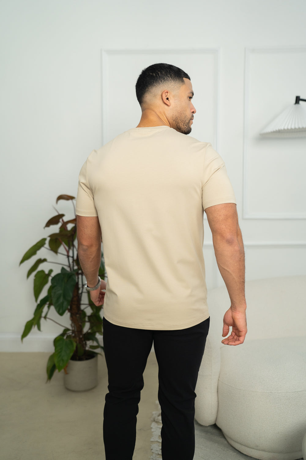 Capo Crew Neck Every Day Cotton T-Shirt - Stone