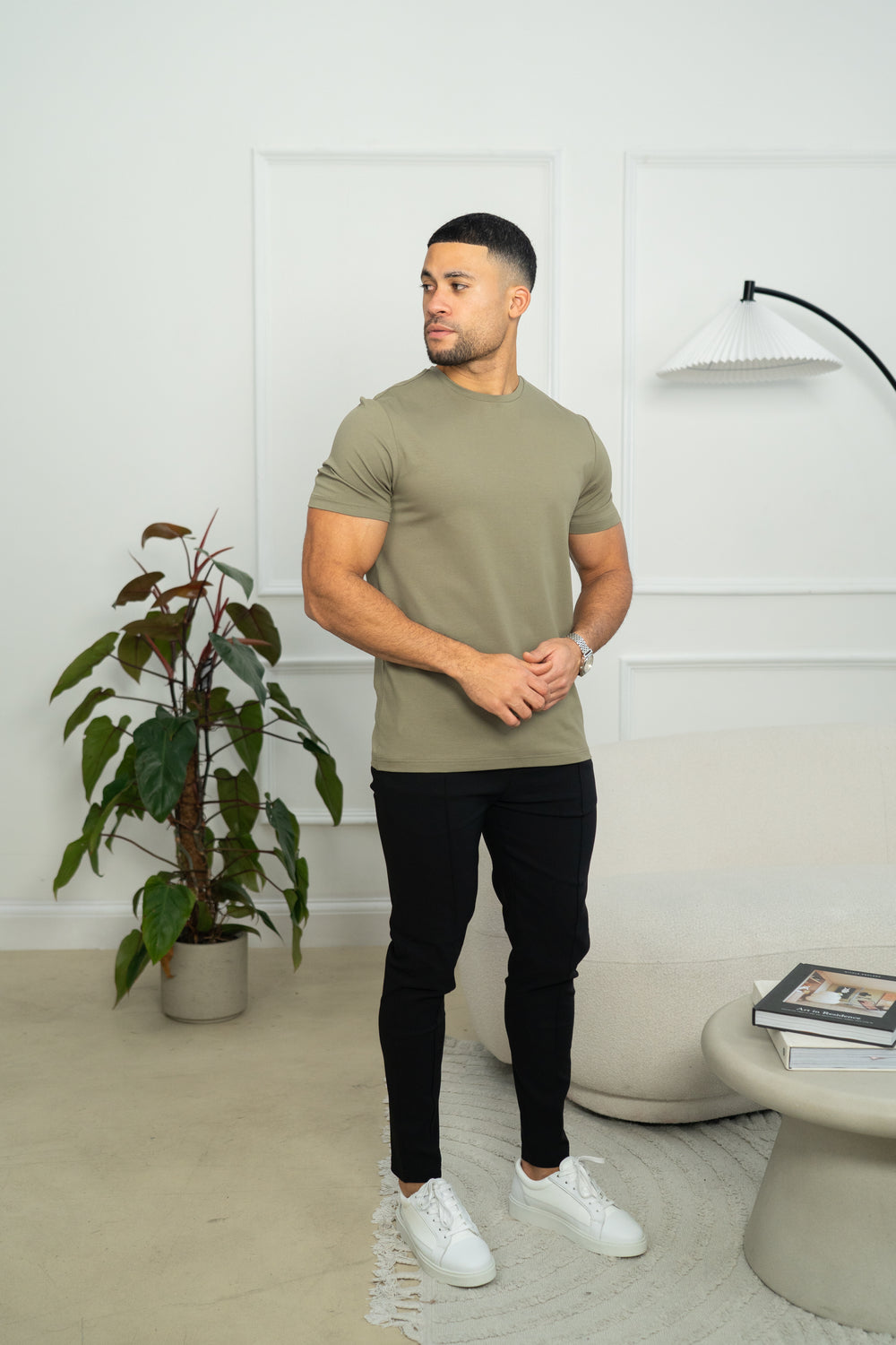 Capo Crew Neck Every Day Cotton T-Shirt - Olive