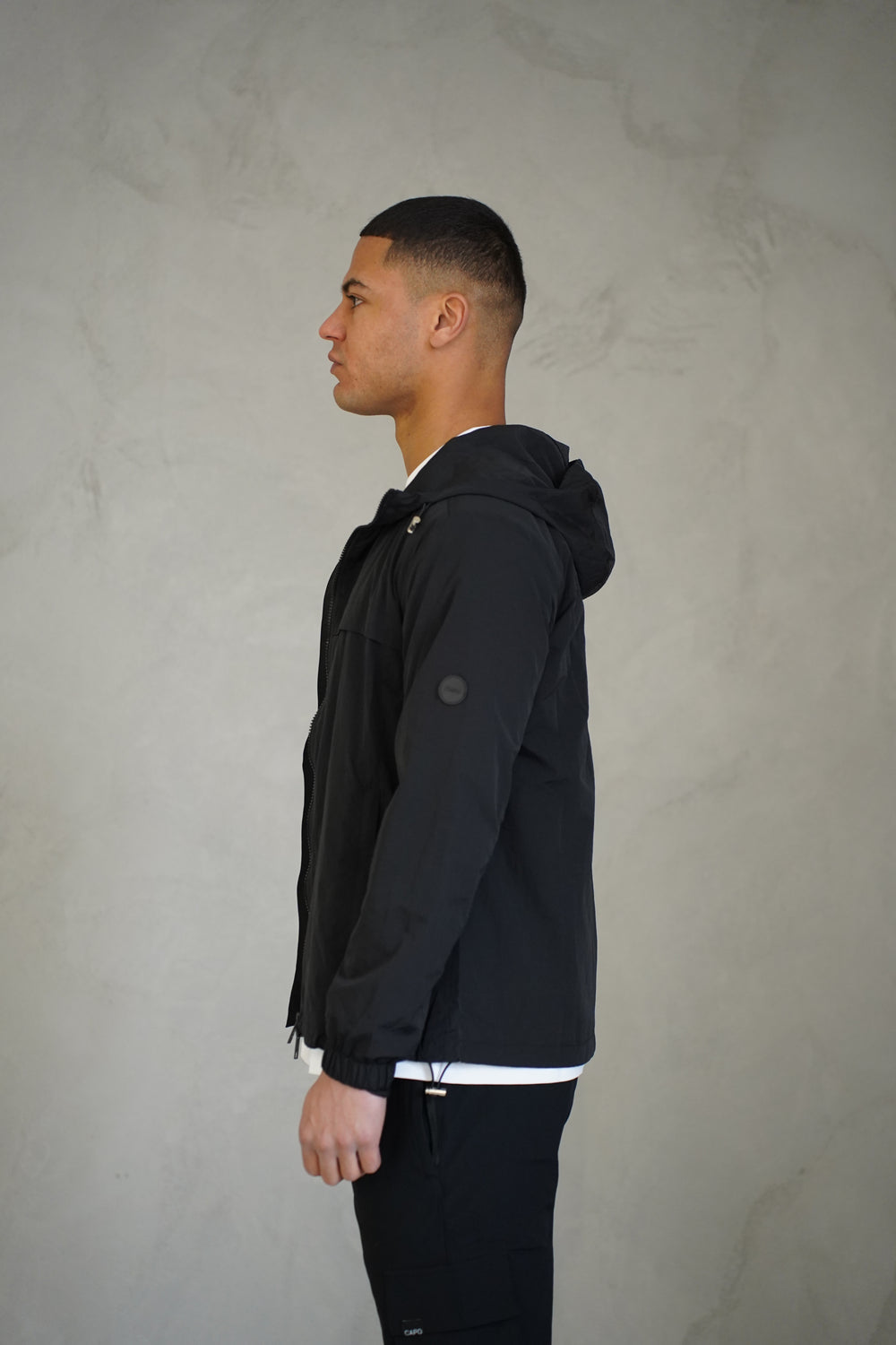 Capo Crinkle Lightweight Jacket - Black