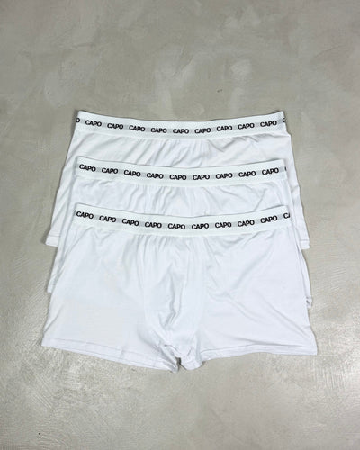 Capo Essential 3 Pack Boxer Shorts - White