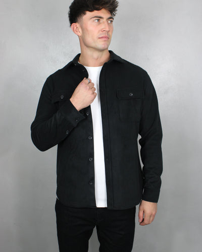 Capo Corduroy Overshirt - Black