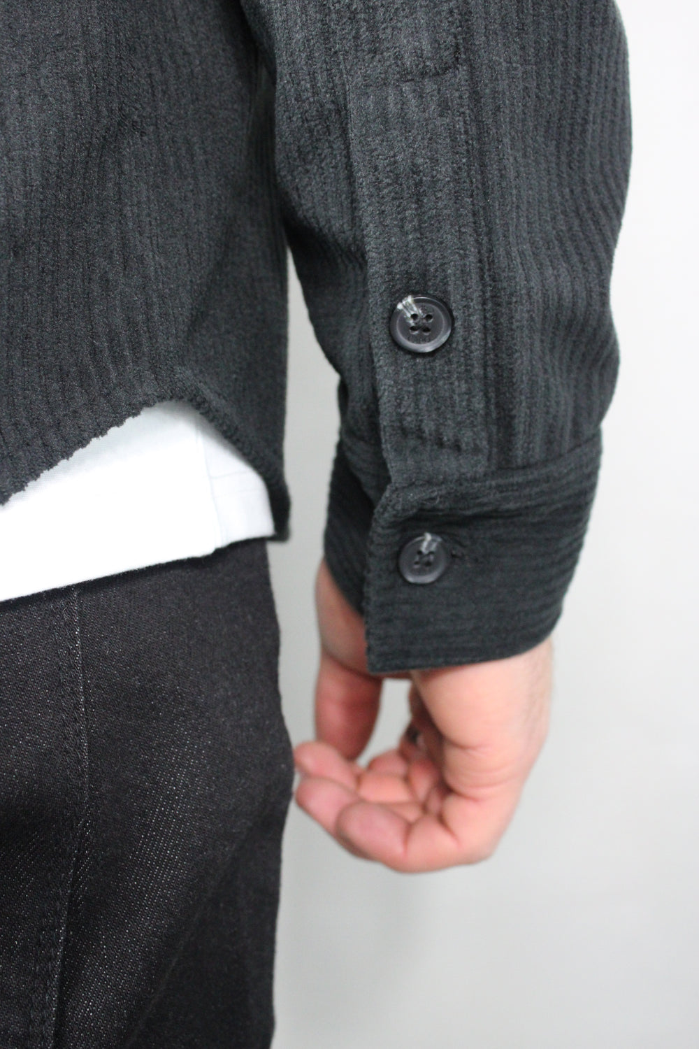 Capo Corduroy Overshirt - Black