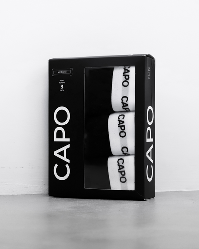 Capo Essential 3 Pack Boxer Shorts - Black