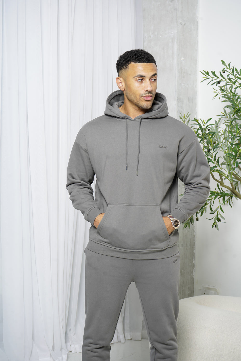 Capo Tracksuit Overhead Hoodie - Charcoal
