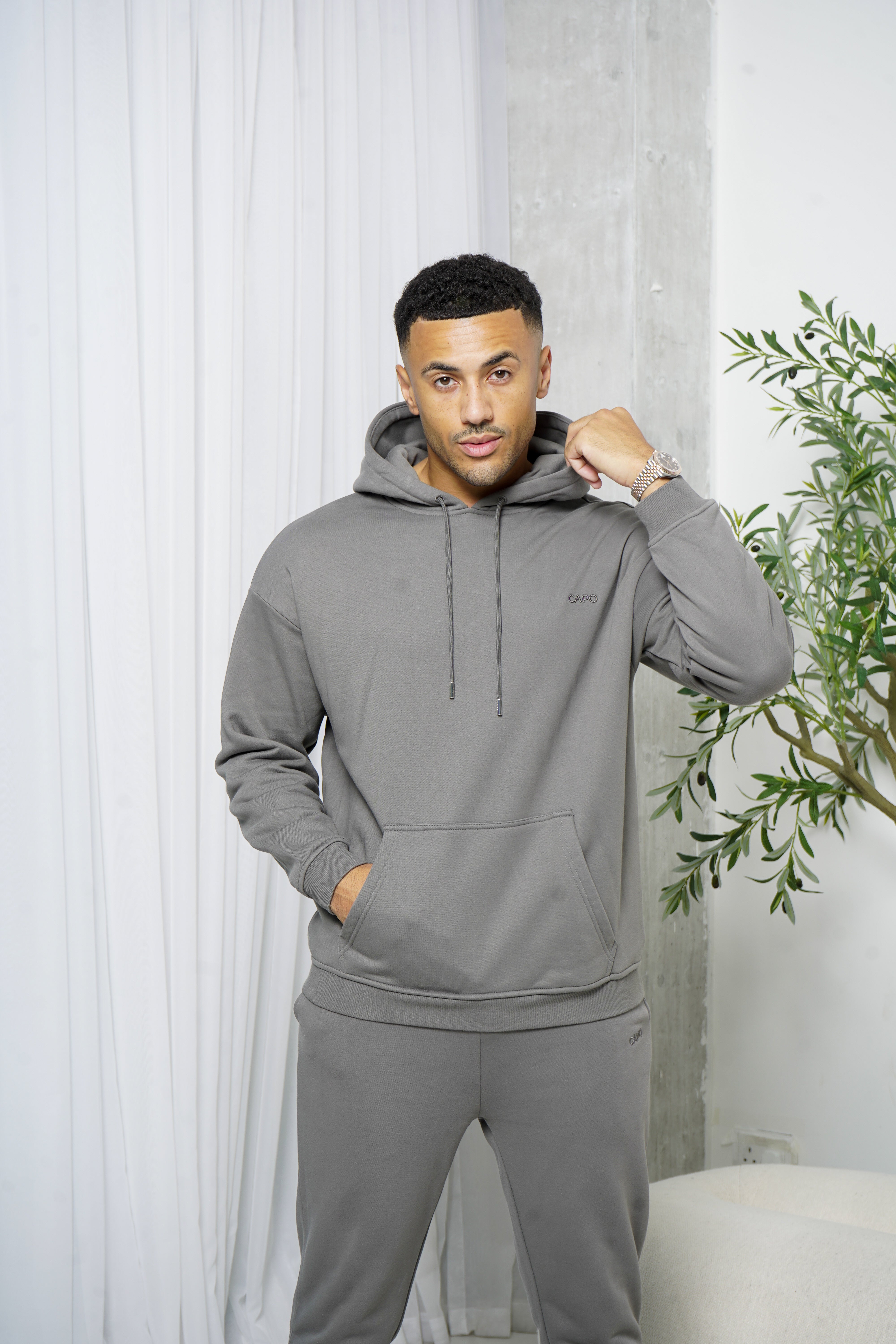 Capo Tracksuit Overhead Hoodie - Charcoal