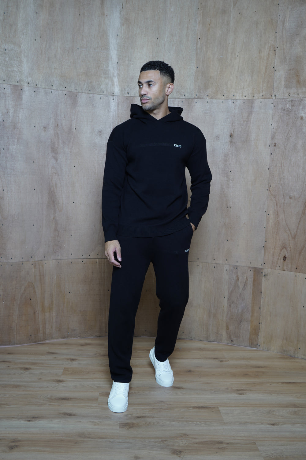 Capo Knitted Joggers - Black