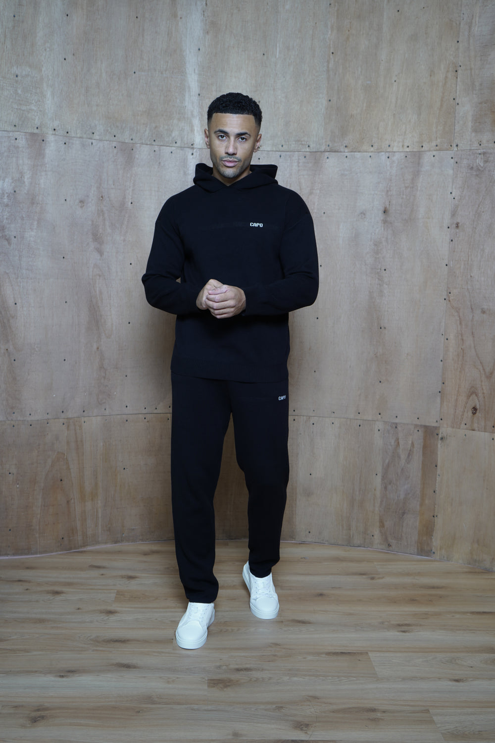 Capo Knitted Joggers - Black