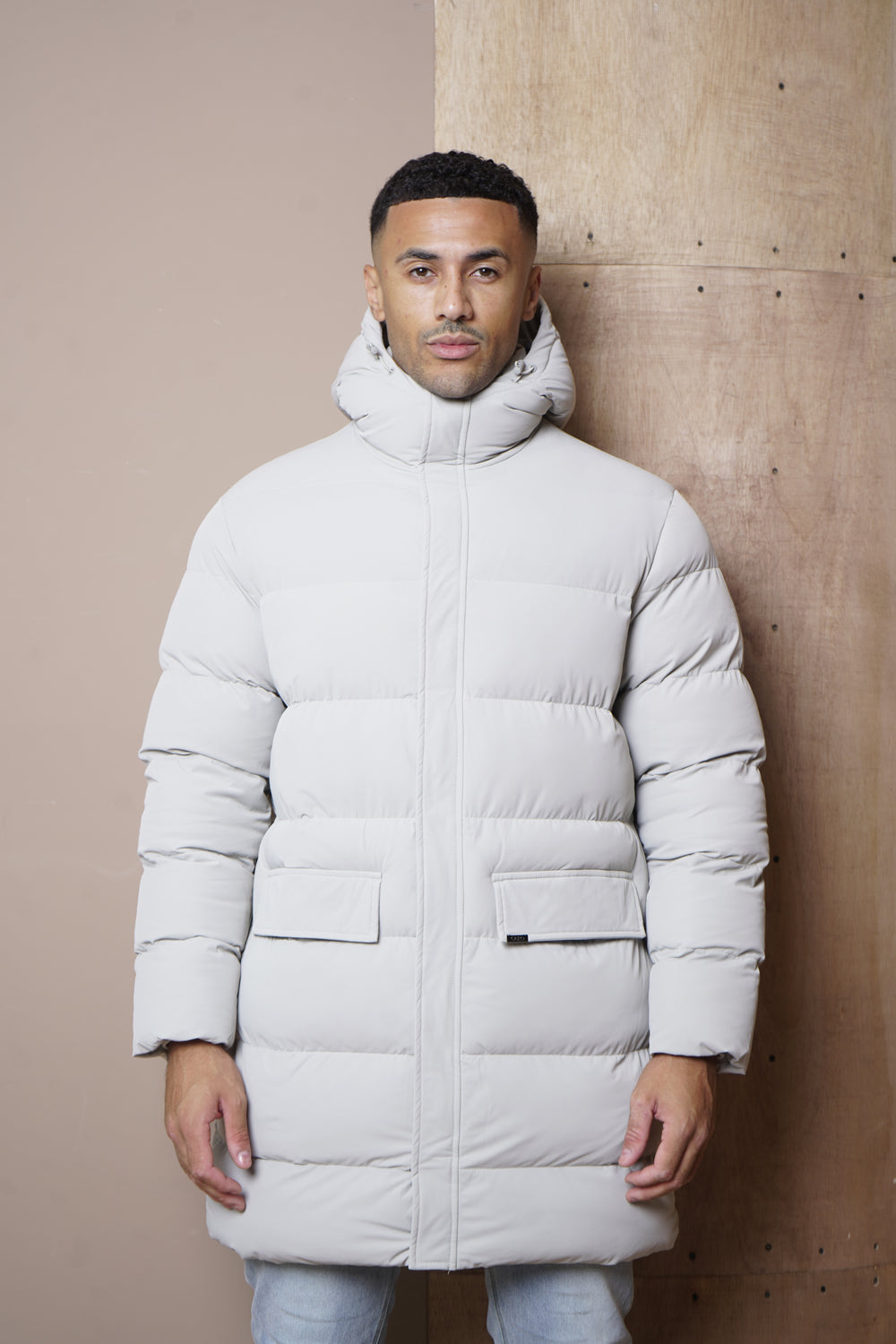 Capo Mid-Length Puffer Coat - Stone