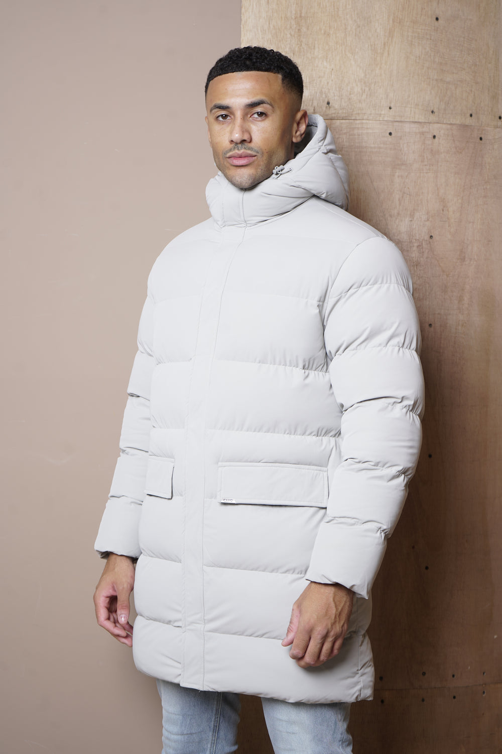 Capo Mid-Length Puffer Coat - Stone