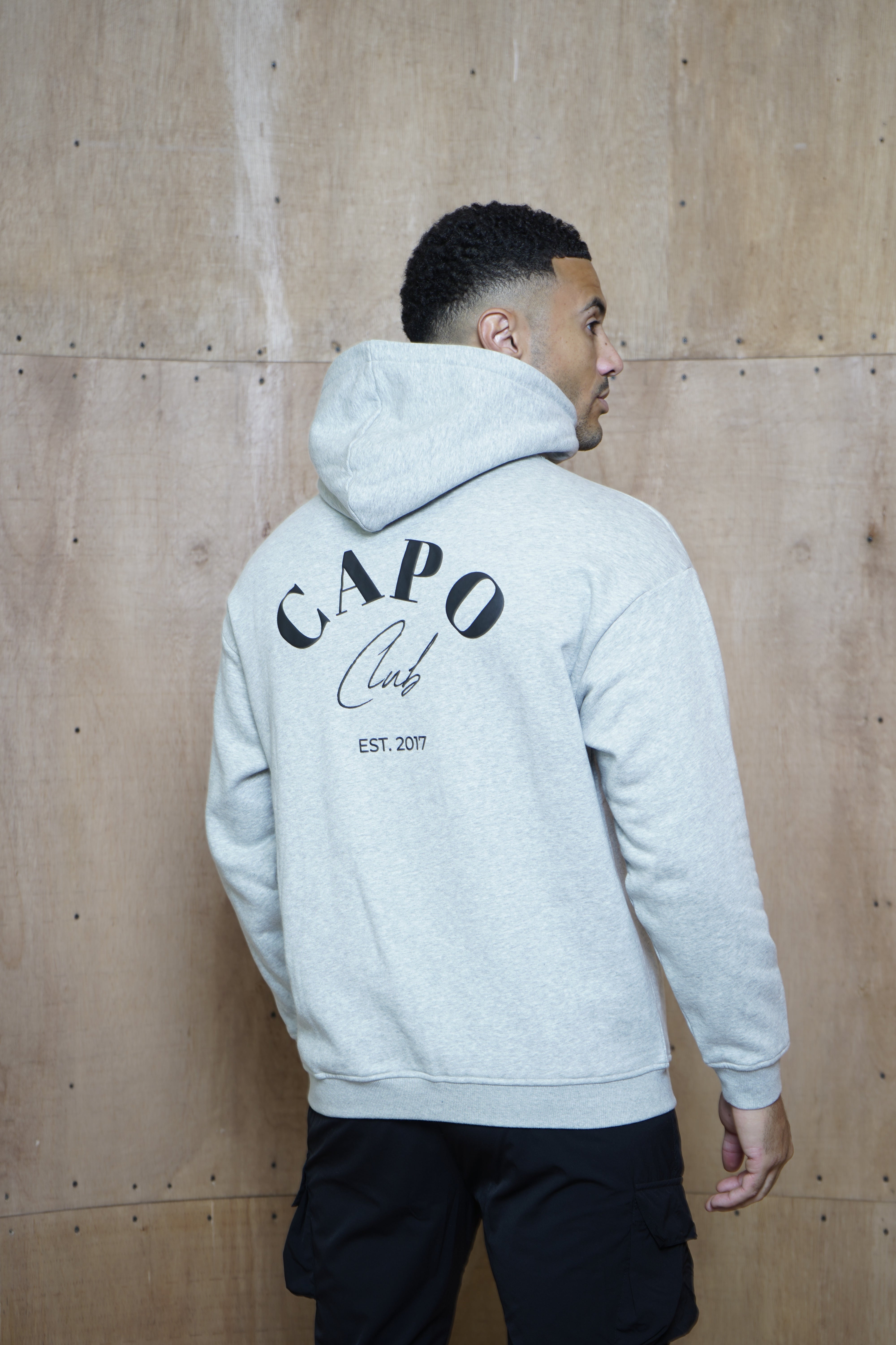 Capo Club Relaxed Hoodie - Grey Marl
