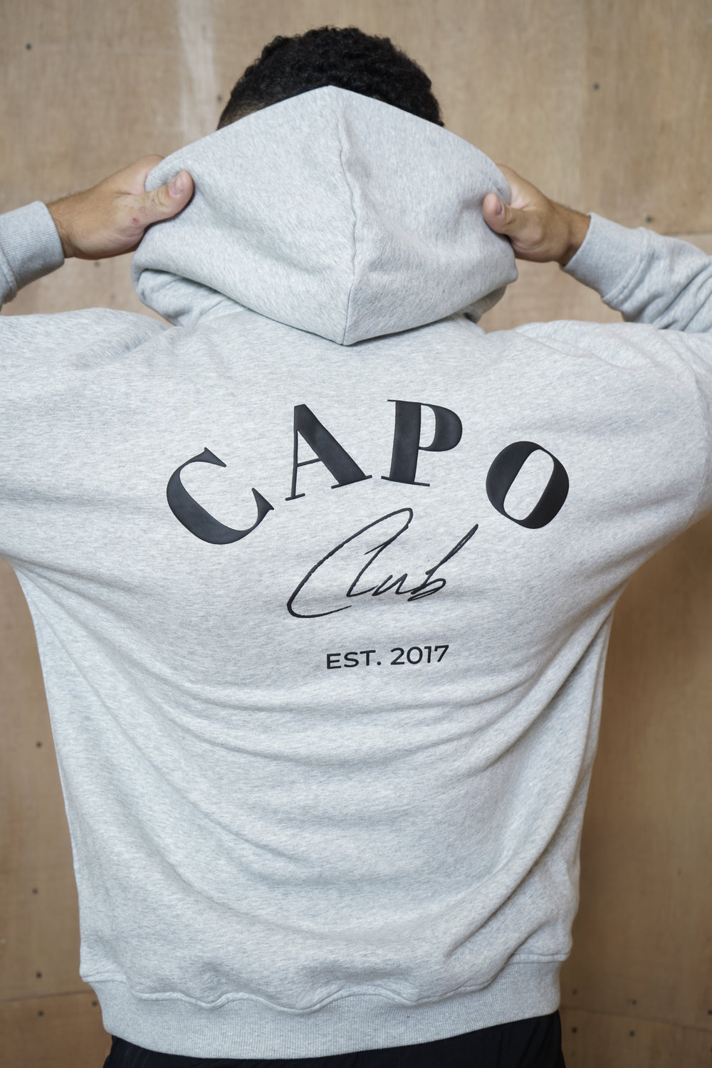 Capo Club Relaxed Hoodie - Grey Marl