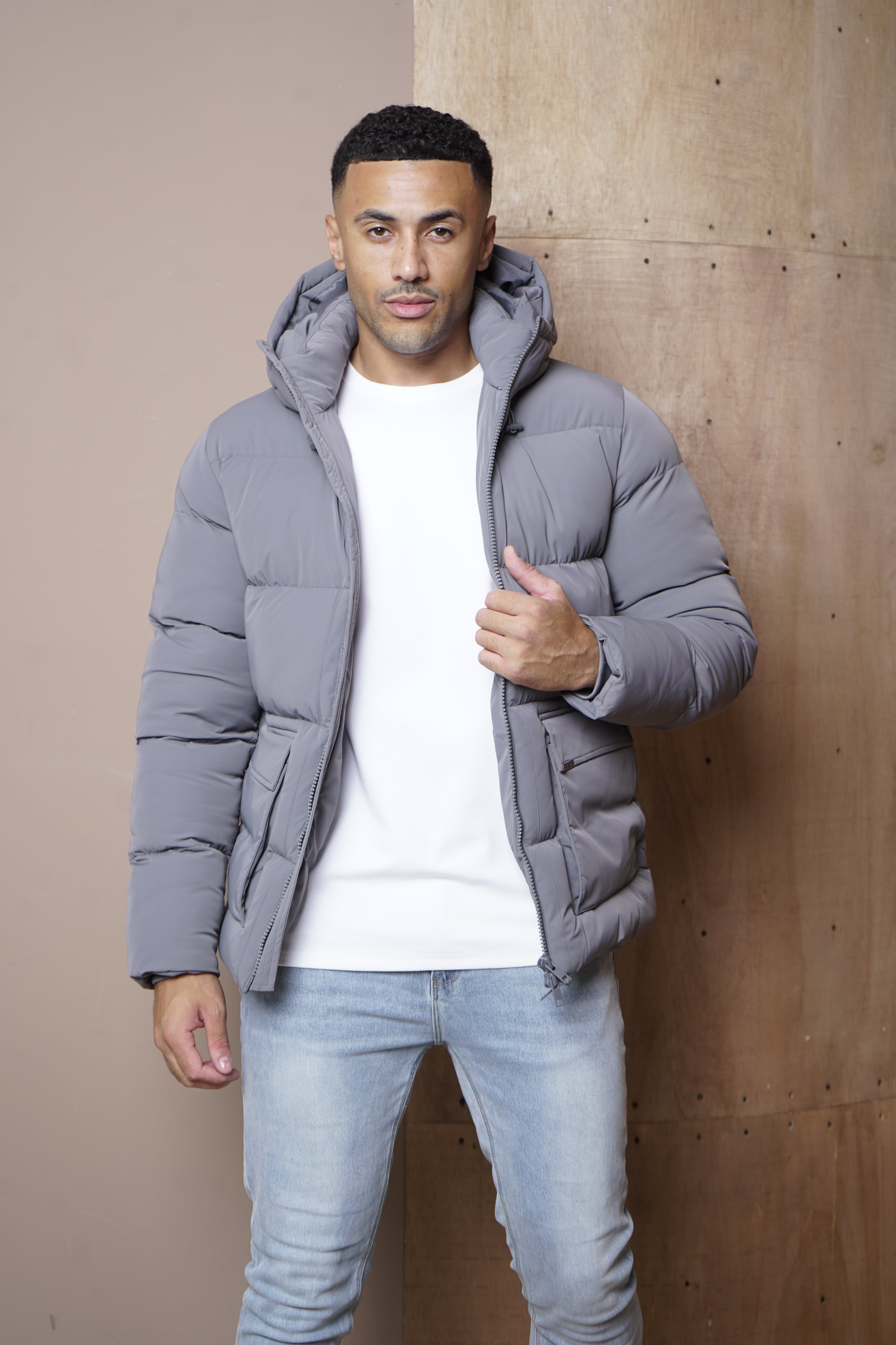 Capo Puffer Coat - Charcoal