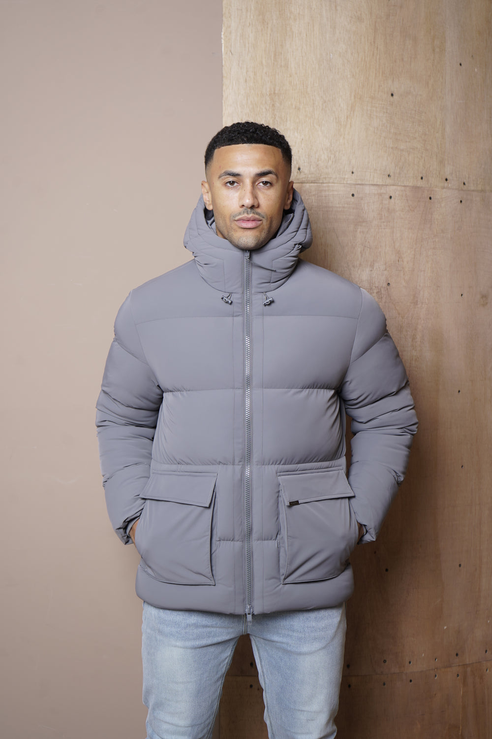 Capo Puffer Coat - Charcoal