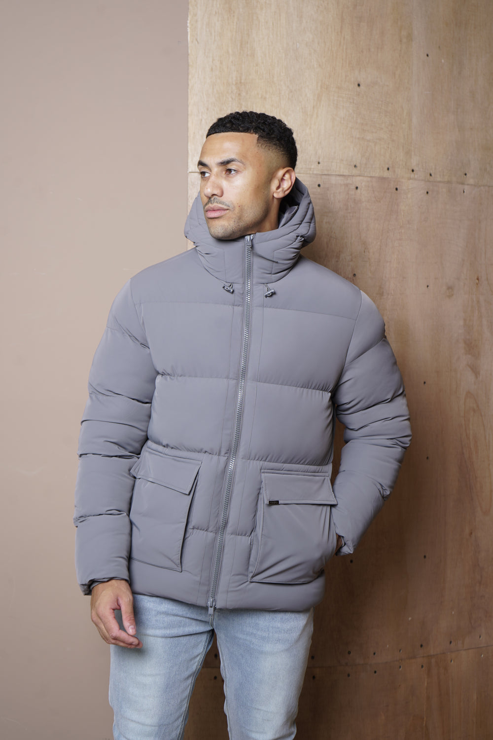 Capo Puffer Coat - Charcoal