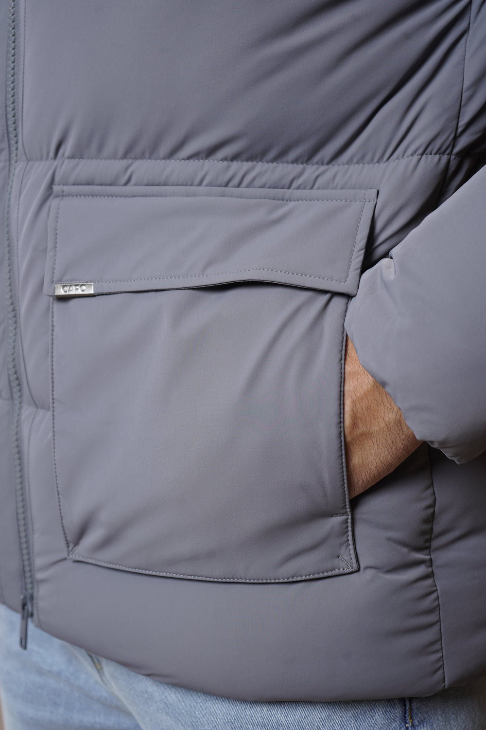 Capo Puffer Coat - Charcoal