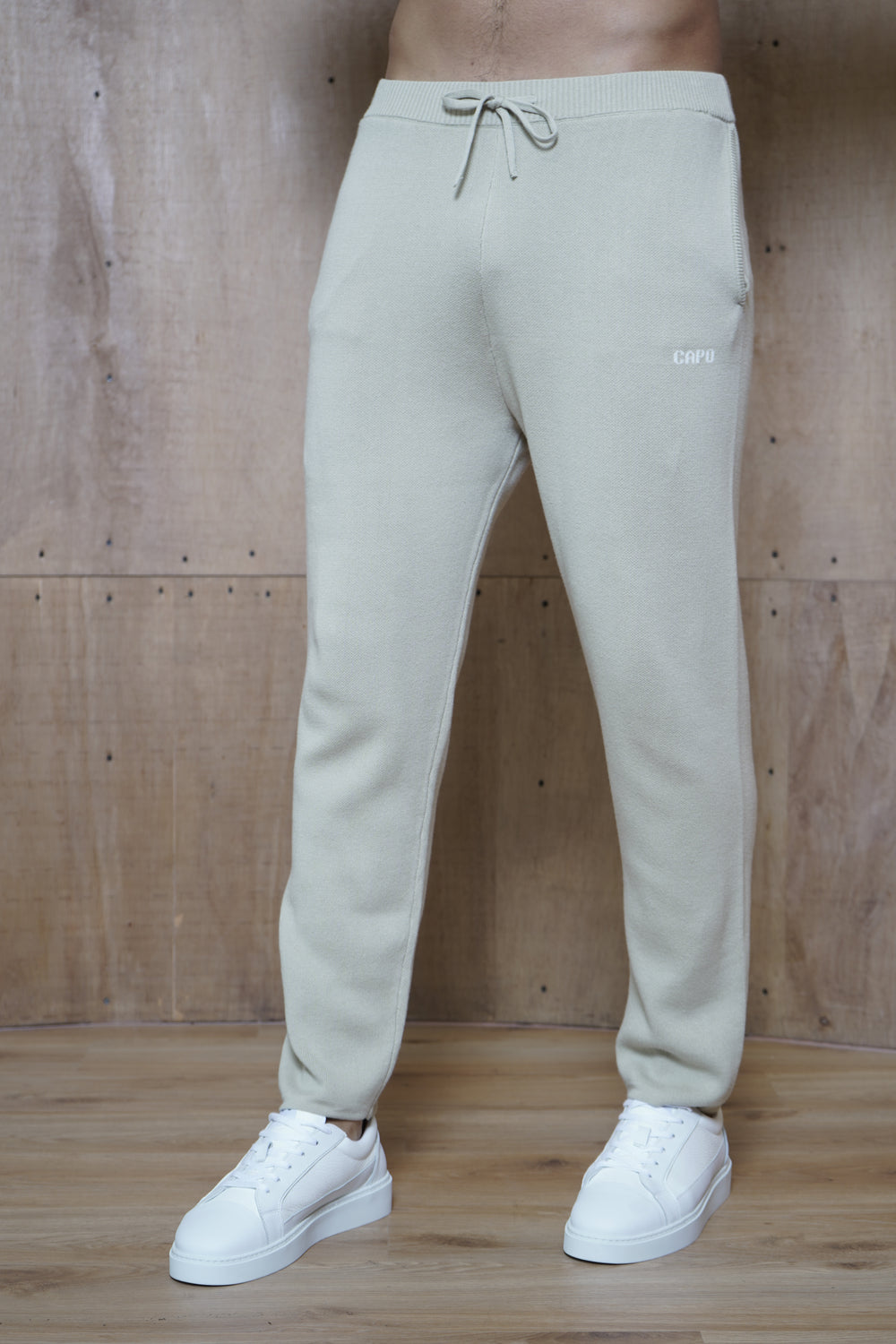 Capo Knitted Joggers - Stone