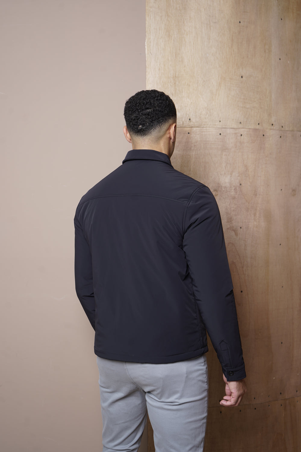 Capo Quilted Overshirt Jacket - Black